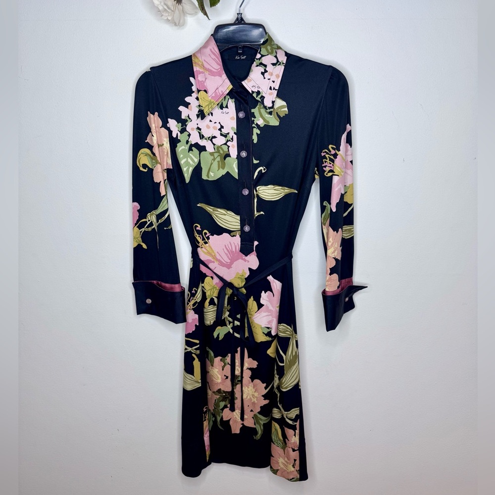 Vintage Ken Scott Floral Button-Up Dress